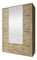 Šatní skříň Deloris 4D2S (se zrcadlem) (dub navarra)