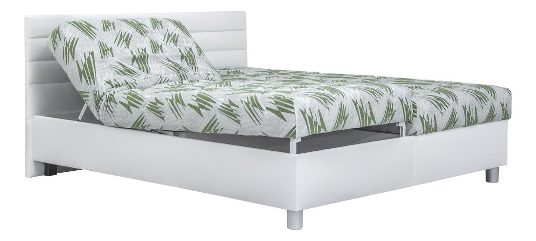 Manželská postel 160 cm Blanář Spa (bílá) (s rošty a matracemi Alena)
