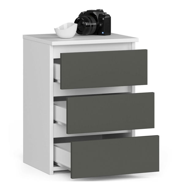 Komoda Cipriano (bílá + šedá)