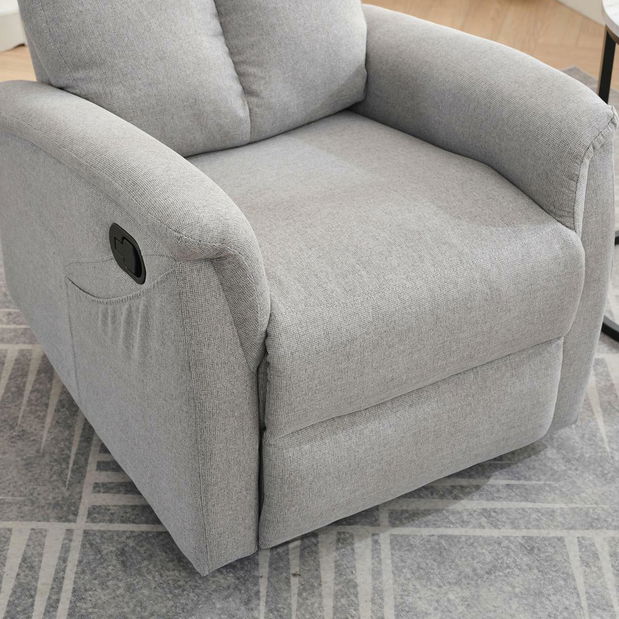 Polohovací křeslo Temor (světle šedá)