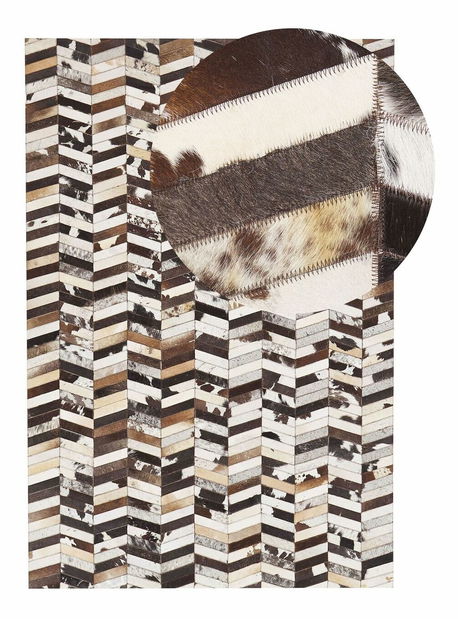 Koberec 160x230 cm ALYA (hnědá + krémová)