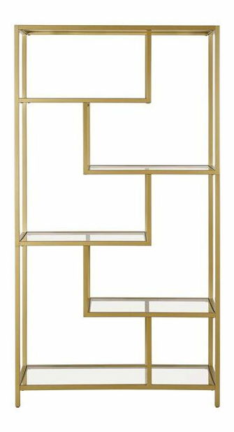 Regál Byat 30 (zlatá + sklo)