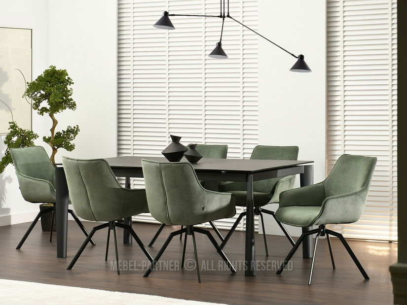 Židle Liam (zelená + černá)