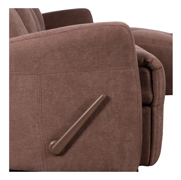 Nastavitelná sedací souprava rohová Toran (hnědá) (P) 