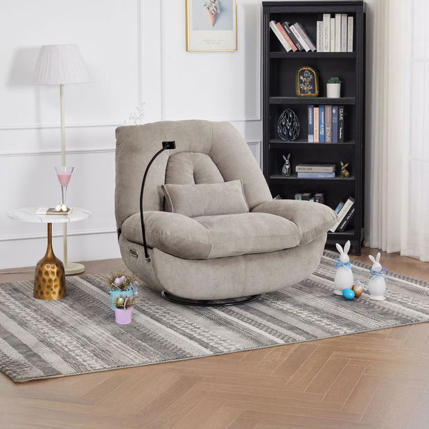 Polohovací křeslo Tratado (lanýžová)