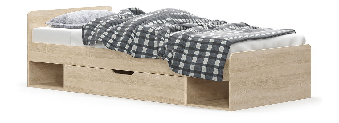 Jednolůžková postel 90 cm Terrell (dub sonoma) (bez roštu a matrace)