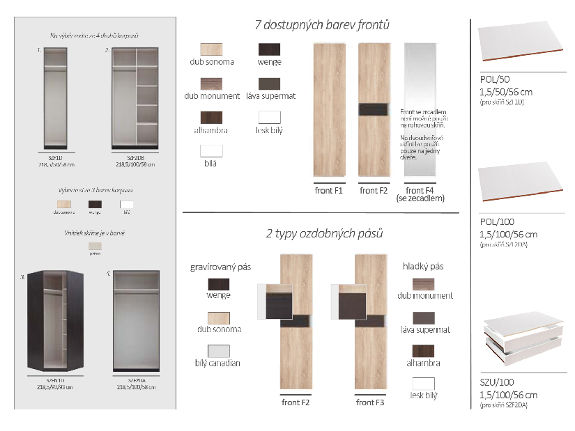 Korpus šatní skříně BRW Wektra SZF2DB