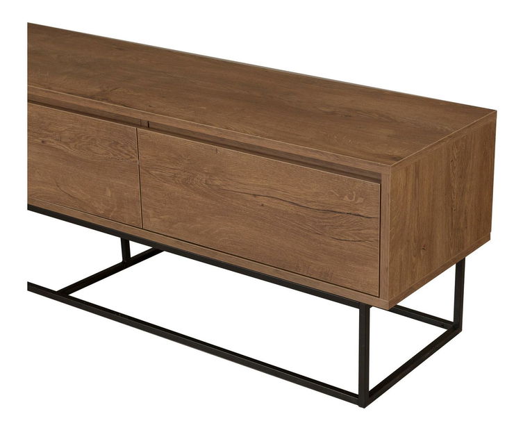 Souprava nábytku do obývacího pokoje Laxi 22 (ořech + černá)