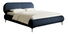Manželská postel 140 cm Octave 140 (s roštem) (s úl. prostorem) (námořnická modrá + černá)