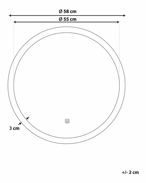 Nástěnné zrcadlo Yates (stříbrná)