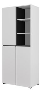 Policová skříň Crossroad H W88 (bílá + černá)