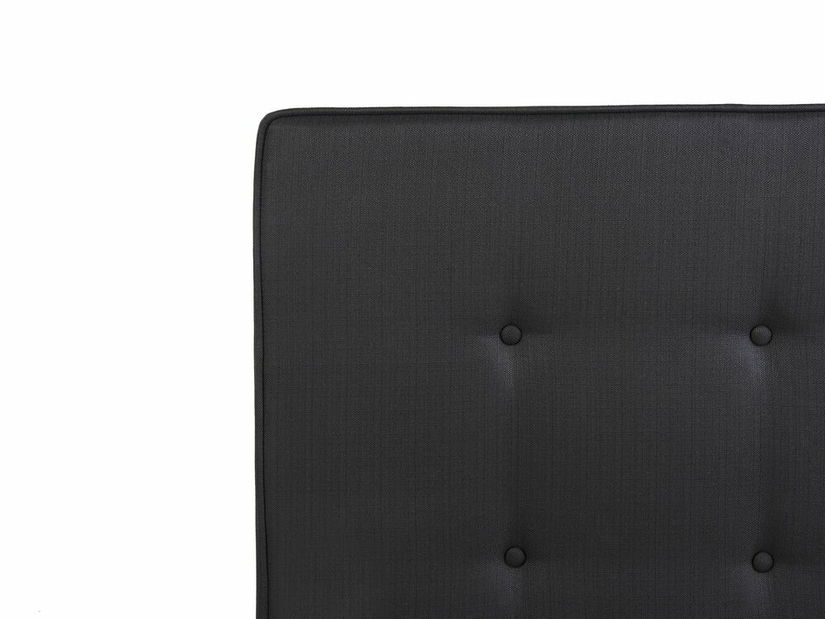 Manželská postel 140 cm AMBRE (s roštem) (černá)