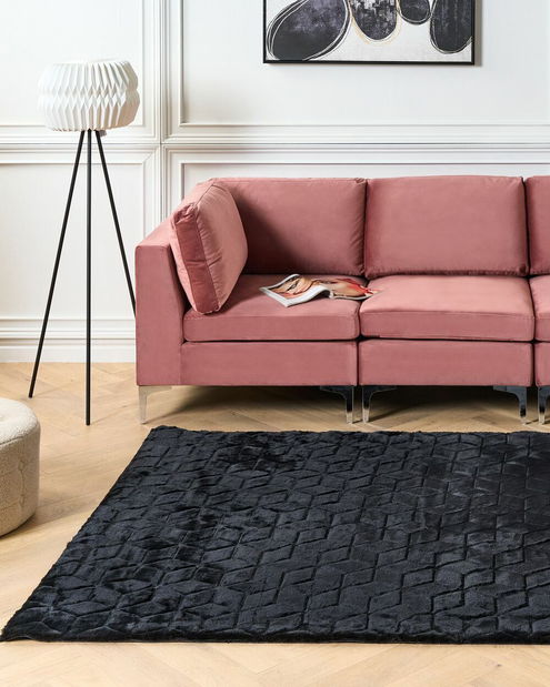 Koberec z umělé kožešiny 160 x 230 cm Thae (černá)