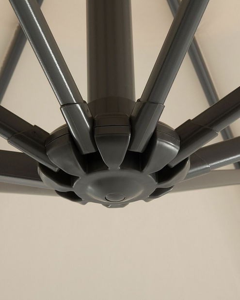 Zahradní slunečník 300 cm RAVONA (kov) (světlobéžová)