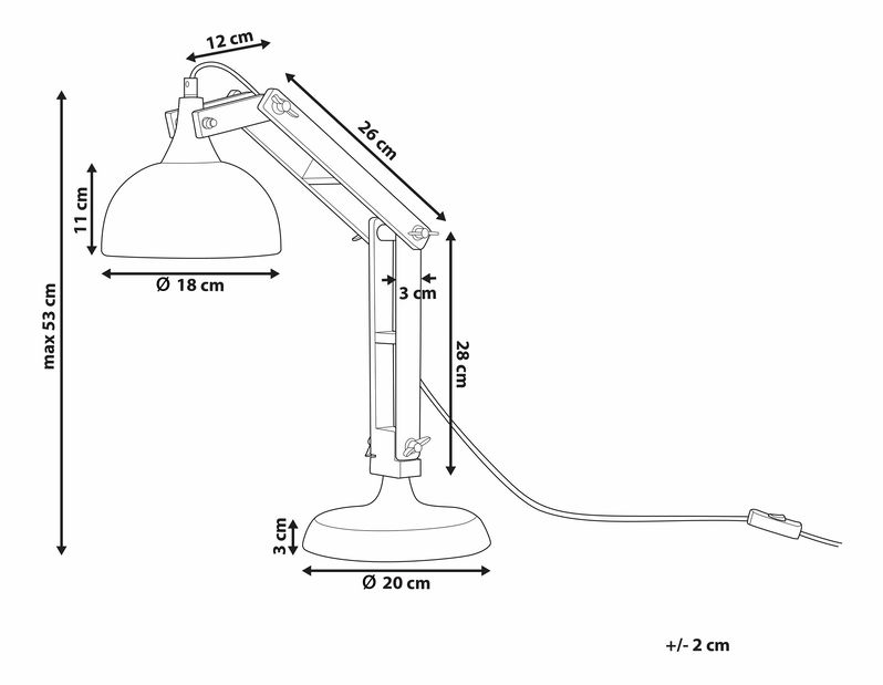 Stolní lampa Saldivo (černá)