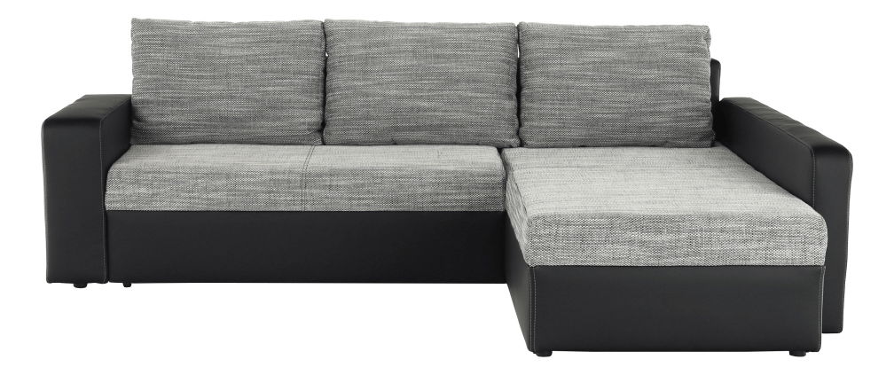 Rohová sedací souprava Manter černá + šedá (L)
