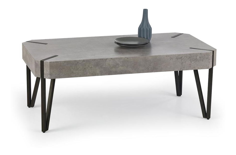 Konferenční stolek Emilia (beton + černá)