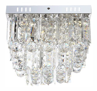 Stropní/nástěnné svítidlo Cleo 68594-6A (chrom + průhledná)