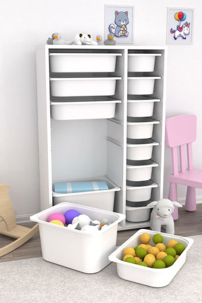 Organizér na hračky Dremonka 7 (bílá)