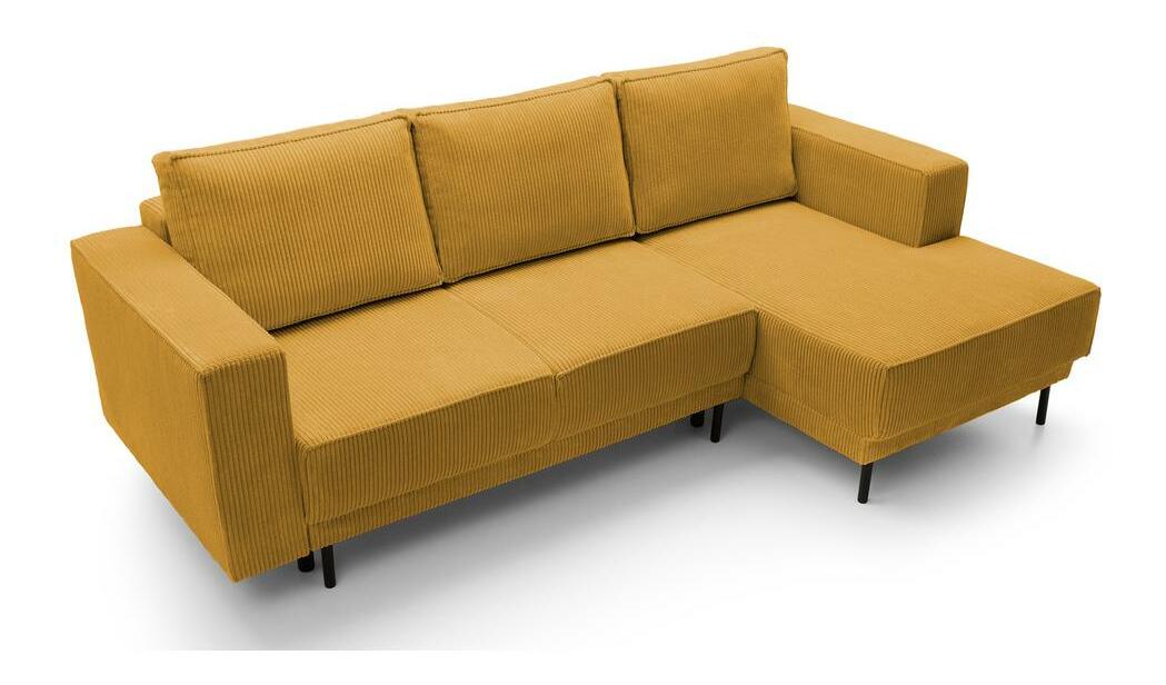 Rohová sedací souprava Rodriguez mini (P) (hořčicová + černá)