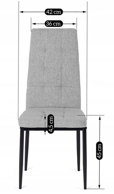 Jídelní židle Teson (šedá)