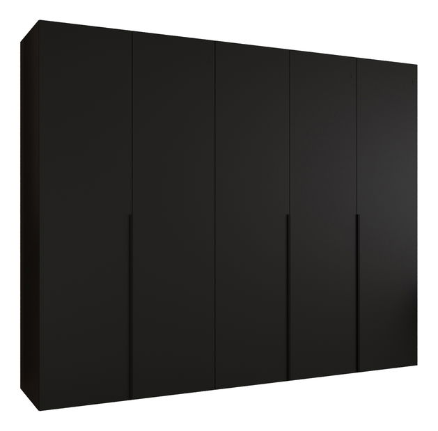 Šatní skříň 250 cm Alice 1 (černá + černá)
