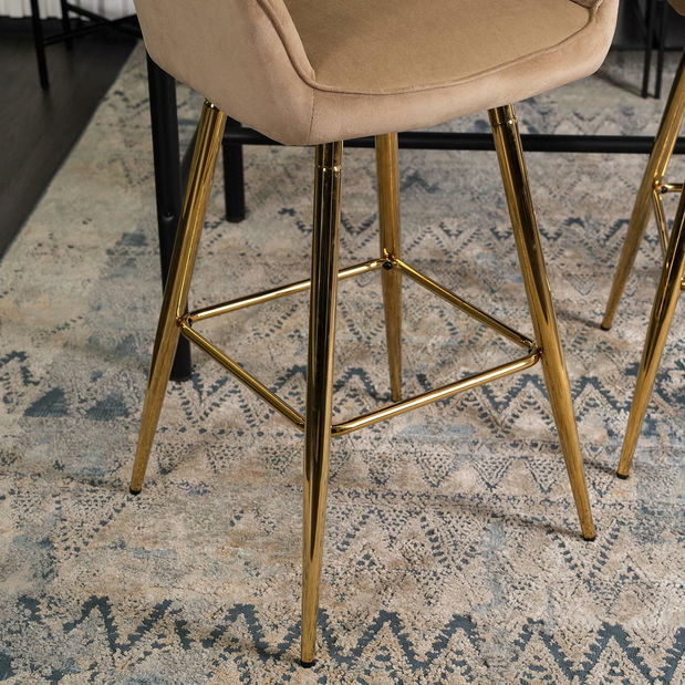 Barová židle Solicitamos (béžová + zlatá) *výprodej
