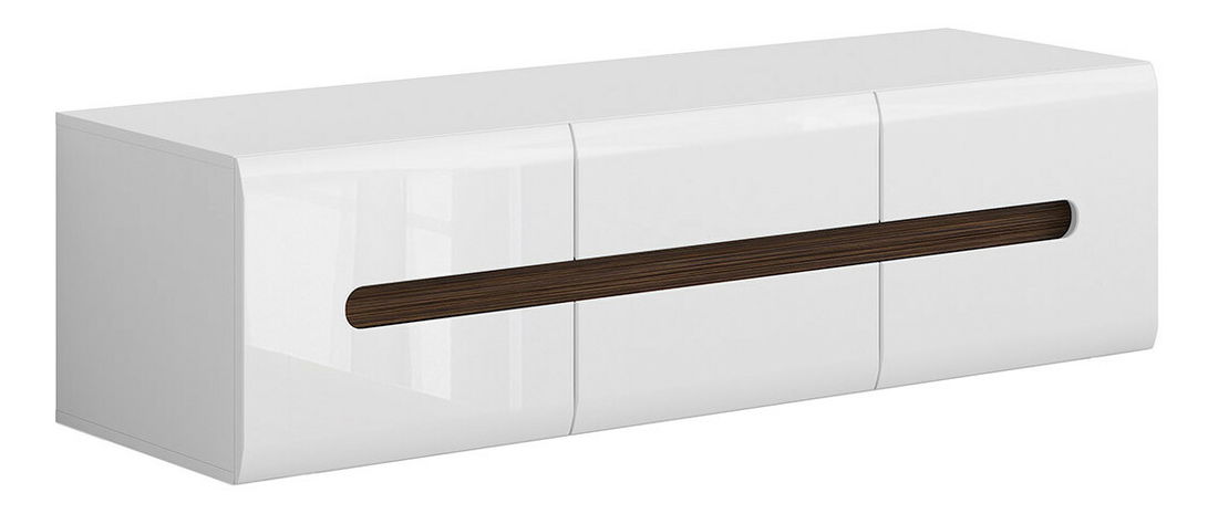 TV stolek/skříňka BRW Azteca Trio RTV2D2S/4/15 (bílá + lesk bílý)