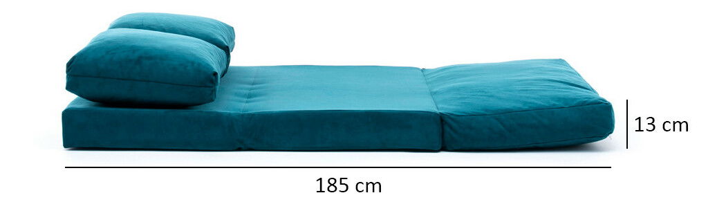 Pohovka futon Tilda (Petrolejová)