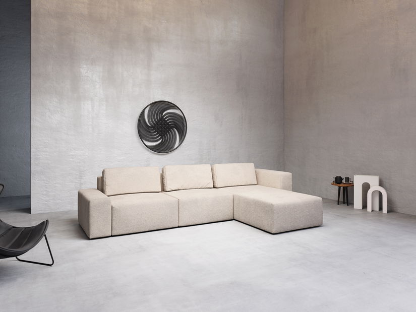 Rohová sedací souprava Berliner (P) (růžová)