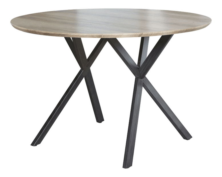 Jídelní stůl Papago (pro 4-6 osob) (dub šedý + černá)