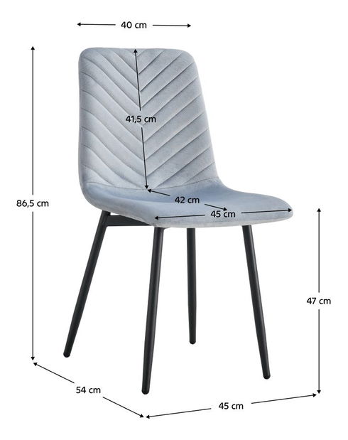 Jídelní židle Rameta Typ 2 J06-HLR-15 (šedá + černá)