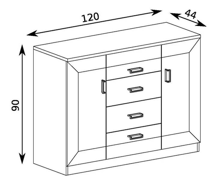 Komoda Titanus 05 (dub lefkas)