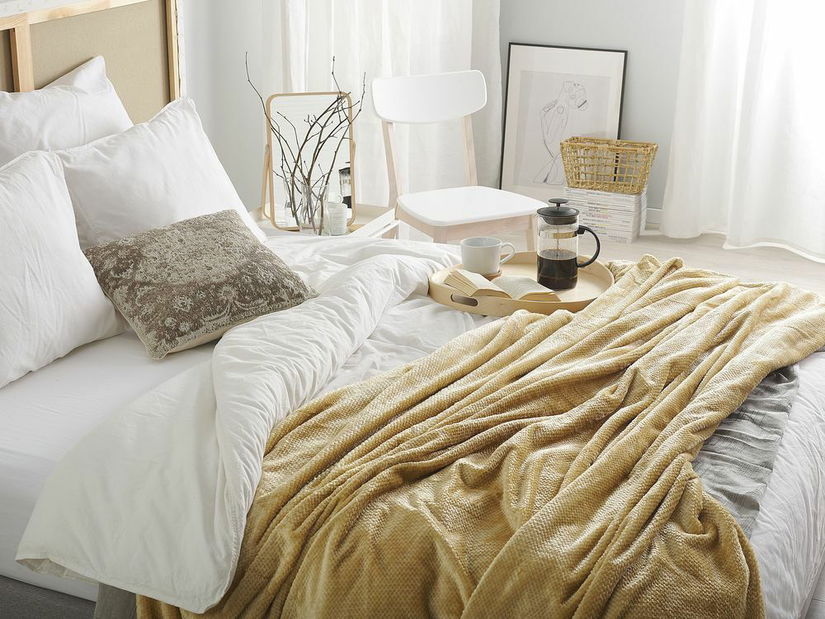 Deka 220x200 cm SALIER (polyester) (žlutá)