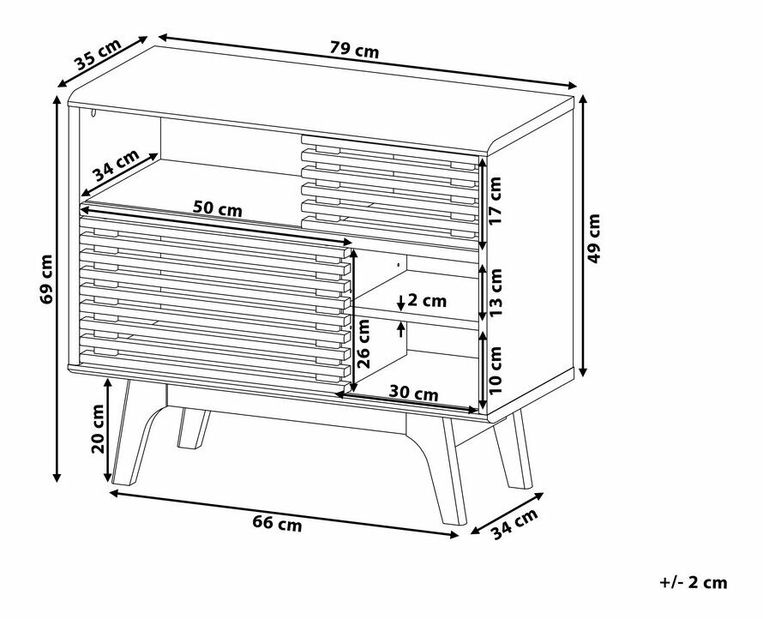TV stolek/skříňka Christy (světlé dřevo)