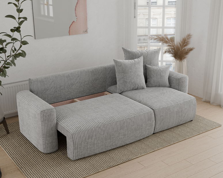 Rohová sedačka Denia (P) (světle šedá)