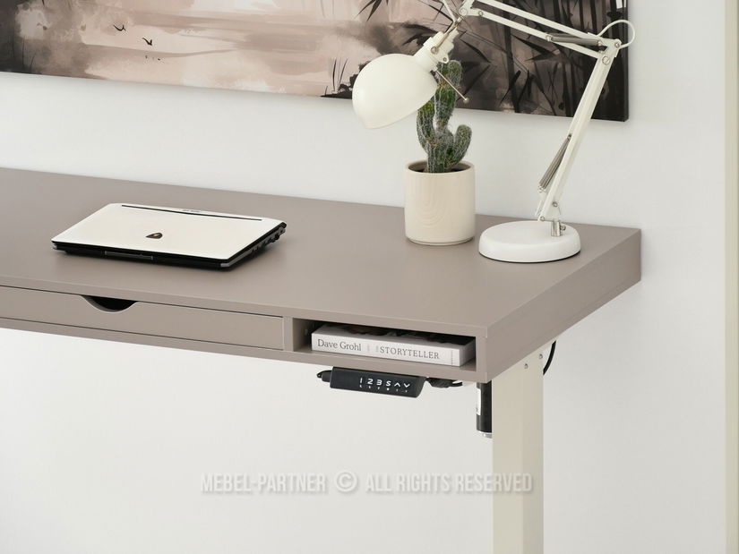 PC stolek Osto 120 (béžová + krémová)