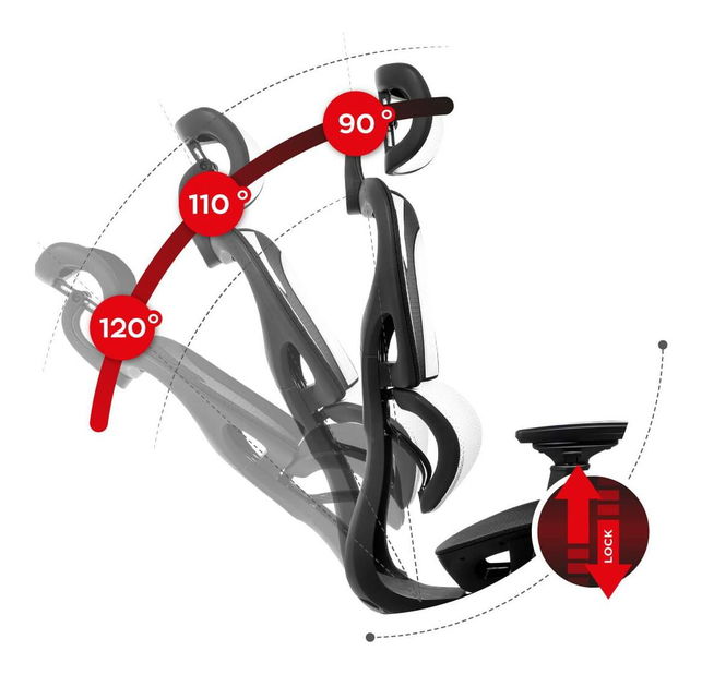 Herní křeslo Cruiser 8 (černá + bílá)