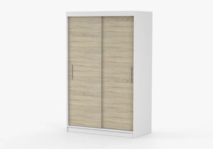 Šatní skříň Nestor 04 (bílá + dub sonoma)