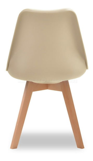Židle Large Wood (béžová + buk)
