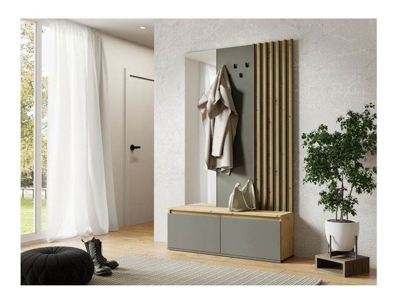 Předsíňová sestava Derros 2 (grafit + dub artisan)