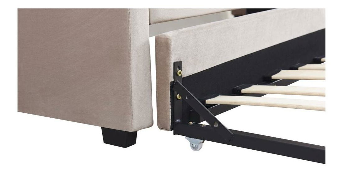 Rozkládací postel 90 cm Asesorar (hnědošedá)