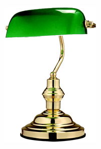 Stolní svítidlo Antique 2491 (zlatá + zelená)