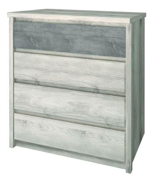 Komoda Japon 3 (kaštan nairobi + onyx)