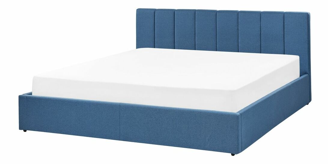 Manželská postel 180 cm Dabria (modrá) (s roštem) (s úl. prostorem)