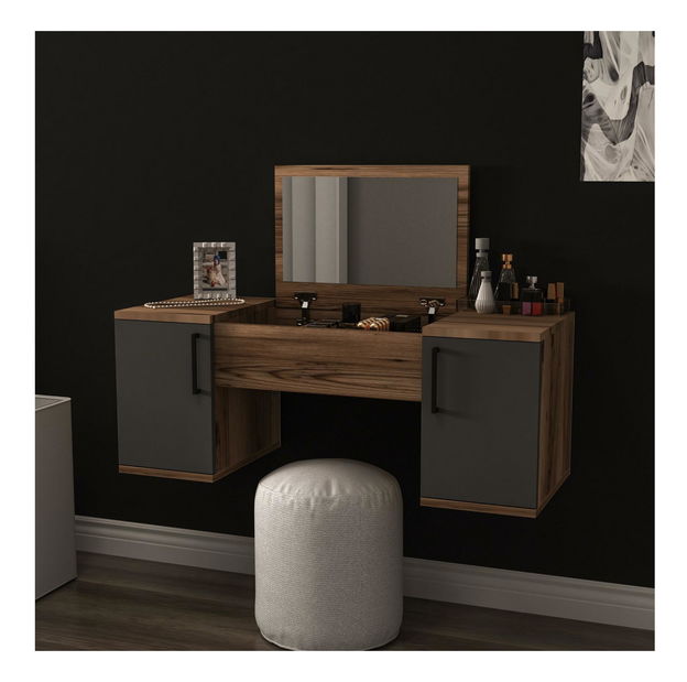 Toaletní stolek Nukela 5 (ořech světlý + antracit)