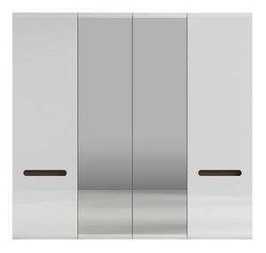 Šatní skříň BRW Azteca Trio SZF2D2L/21/22 (bílá + lesk bílý)