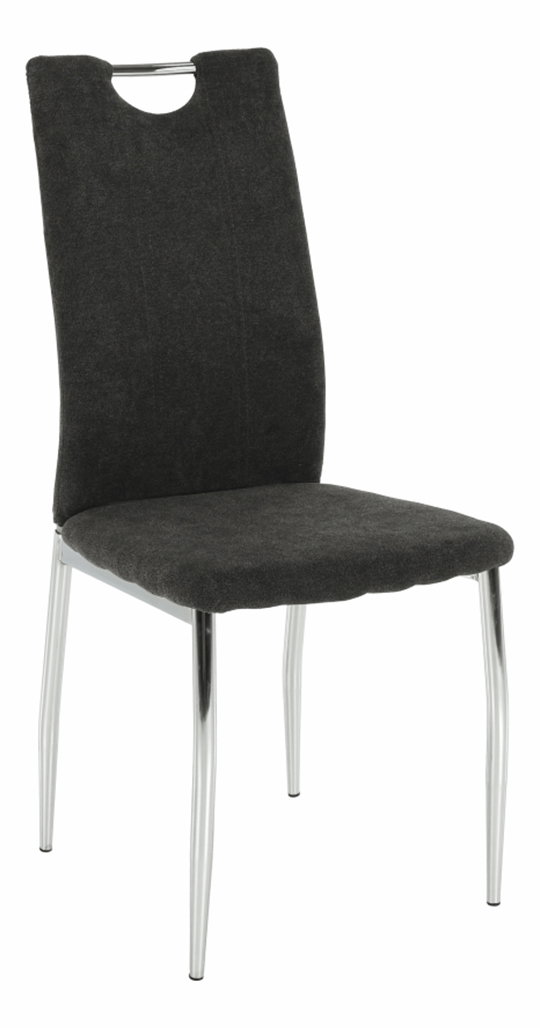Jídelní židle Odile new (hnědošedá + chrom)