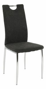 Jídelní židle Odile new (hnědošedá + chrom)