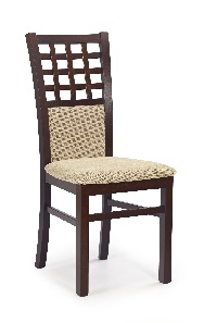 Jídelní židle Garret 3 Ořech tmavý + béžová